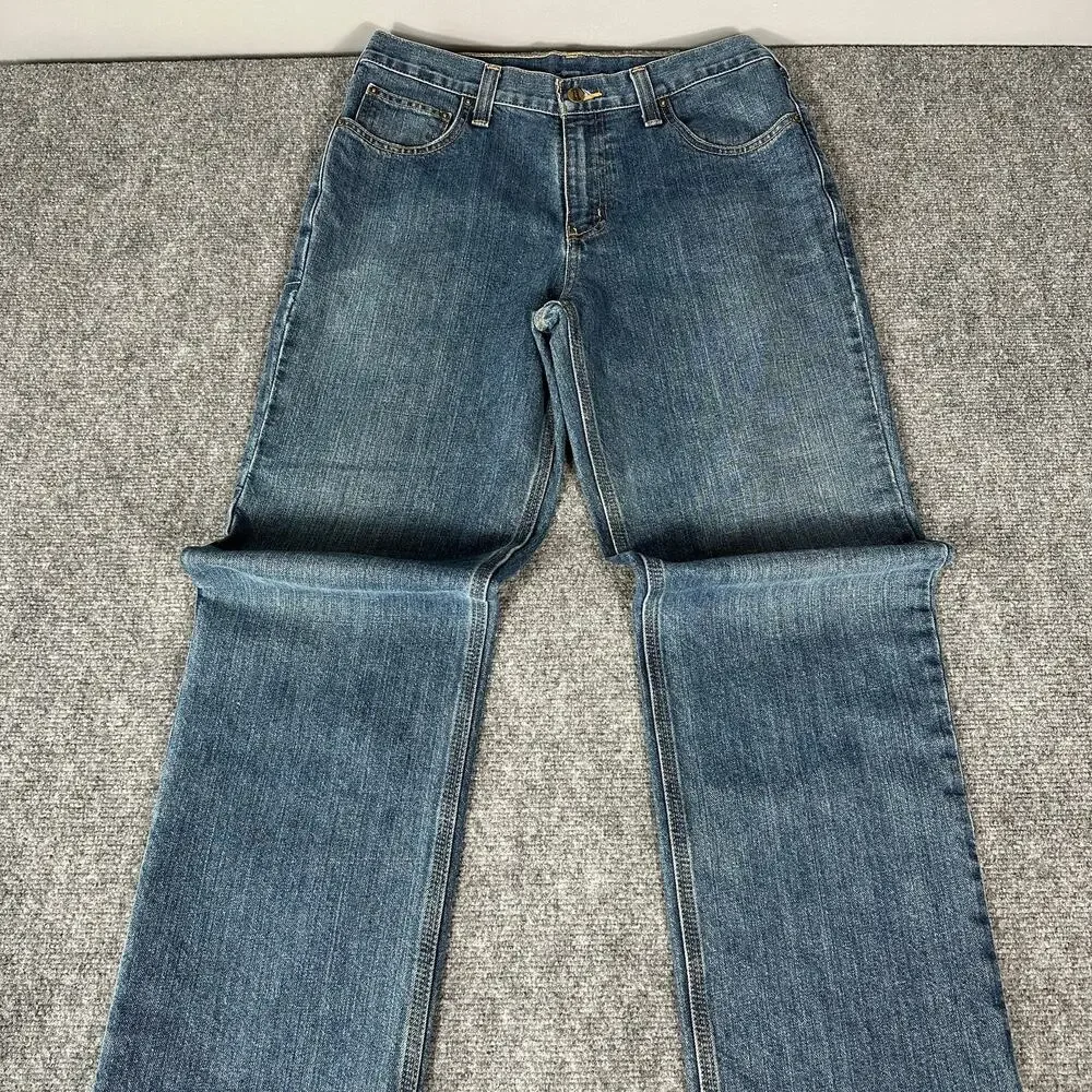 Carhartt B17 Mens 31x32 Relaxed Fit Blue Denim Jeans Workwear Straight Leg USA